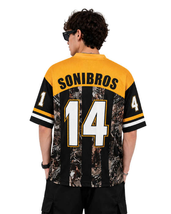 Worldwide Champions Mesh Sports Jersey – Black & Gold Camo Edition