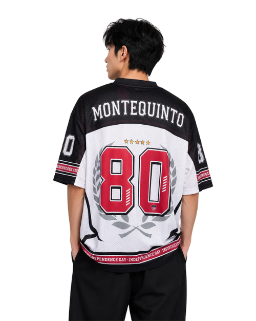 80 Independence Day Oversized Sports Jersey | Unisex Graphic Mesh T-Shirt