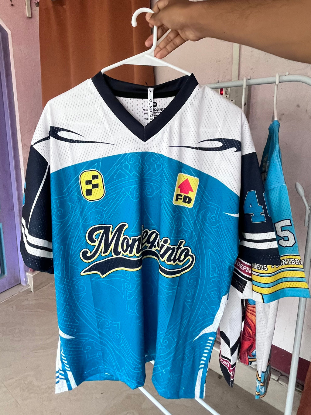 Montfort Premium Sports Jersey – Blue & White Half Sleeve Athletic T-Shirt