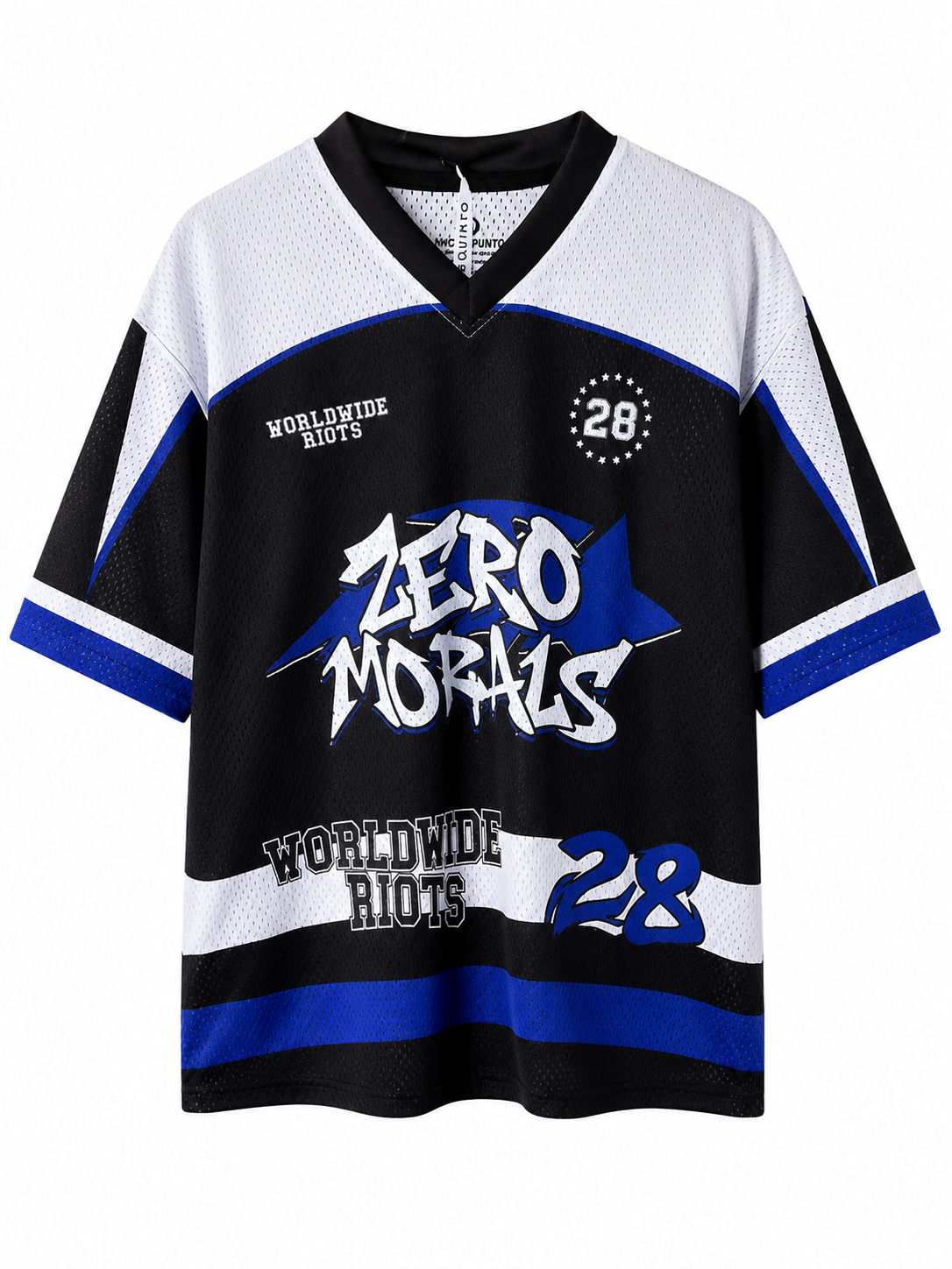 Zero Moris Oversized Streetwear Jersey T-Shirt | Unisex Graphic Mesh Tee